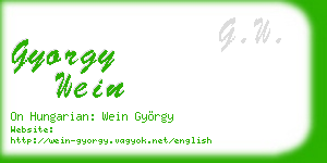 gyorgy wein business card